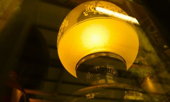 Photo smoked glass globe table lamps